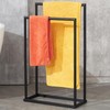 Free Standing Towel Rack, 2 Tier Towel Racks for Bathroom