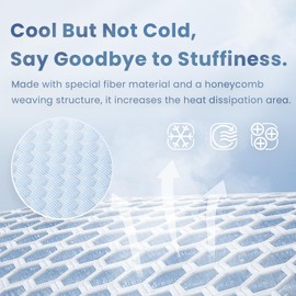 Huloo Sleep Baby Play Mat for Summer,1.3 Thick Memory Foam Cooling Floor Tummy Time Mat, Soft & Breathable, Non-Slip Rectangular for Toddlers’ Playtime & Rest(Light Blue,59"x79")