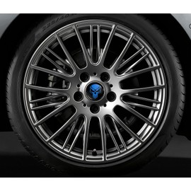 SkinoEu Set of 4 x 60 mm Sticker for Hub Caps Hub Caps Hub Caps Wheel Hub Cover Wheel Sticker Black Blue Skull A 360
