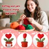 Heart Potted Plants Emotional Crochet Gift, Positive Crochet Encouragement Appreciation