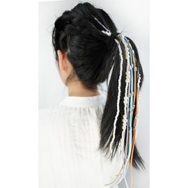 Imitation Pearl and Boho braided hair tie Hair Clip In Hair Braiding clips Long Hair Extension Hair Chain DIY Accessories Fashion Hair band Masquerade