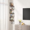 Love-KANKEI Corner Shelf Wall Mount of 5 Tier, Rustic Wood