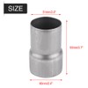 Qiilu 51mm to 60mm Motorcycle Exhaust Adapter Universal Stainless Steel
