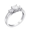 Mabella His Tungsten Hers Sterling Silver Princess Cut CZ Wedding