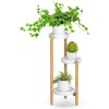 Wisuce Bamboo Plant Stands Indoor, 3 Tier Plant Stand Tall