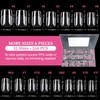 Qiek Short Square False Nail Tips, 15 Sizes 510 PCS