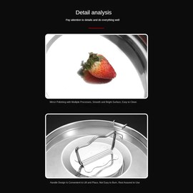 Pvczool Flan Pan Mold Stainless Steel Silver Oastry Molds Flan Mold with Lid - Flan Maker for 6 Quart Pot