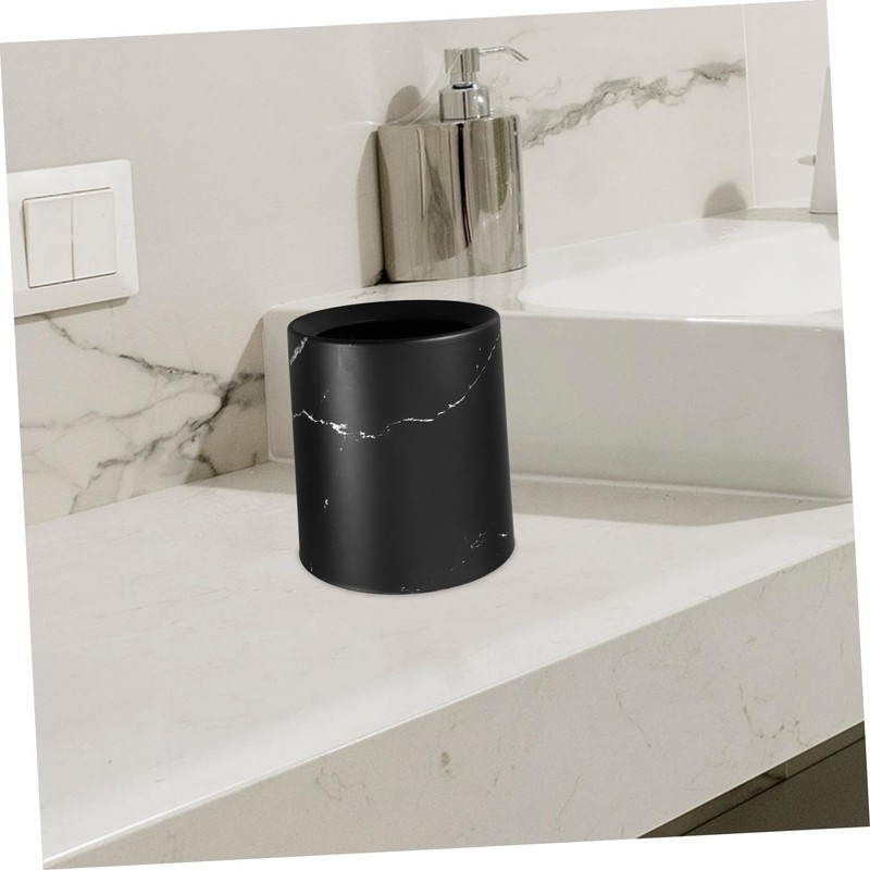 OFFSCH Office Tabletop Trash Bin Marble Garbage Bin Bathroom Bedroom