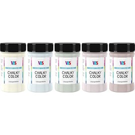 VBS Chalk Paint "Chalky Colour Dream" Set of 5 Shabby Colour Vintage Pastel Painting DIY Crafts