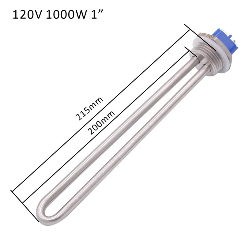 DERNORD 120V 1500W Water Heater Element Screw-in Heating Element High