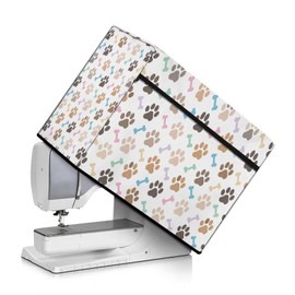 Goronwyfloyd Classic Paws Sewing Machine Stain Resistant Cover Protective Cover with Essential Storage Pockets for Sewing Tools Lightweight and Sturdy