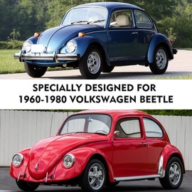 Waterproof Car Cover Replace for Volkswagen Beetle 1960-1980，6 Layers All Weather Car Covers with Zipper Door for Snow Rain Dust Hail Protection