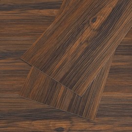 VEELIKE 6''x36'' Peel and Stick Floor Tile Waterproof Dark Brown Wood Vinyl Flooring Planks Self Adhesive Removable Wood Vinyl Floor Tiles for Bathroom Bedroom Kitchen Basement (12-Tiles, 18 Sq. Ft.)