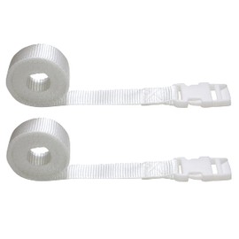 Webbing Strap with Quick Release Buckle, Pack of 2 (White, 150cm)