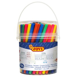 Jovi Thin Felt Tip Pens - 3.0mm Line Width - Washable - Ergonomic Front - Box of 96