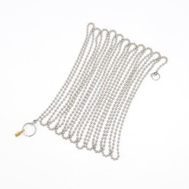 FANAHOKO Wiring Chain Guide Chain (4.5mm*5m) Electrician Chain Wiring Guide Ball Chain with Round Hook