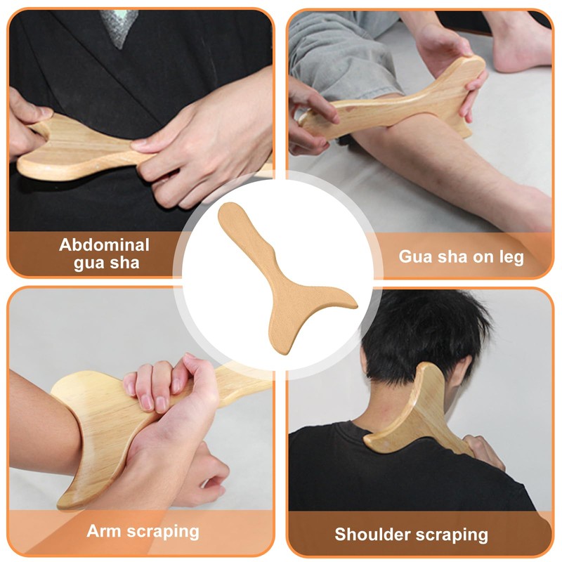 2 Stück Massage-Paddel für Maderotherapie und Lymphdrainage, Massagegerät Holz Massages,