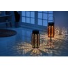 Lunartec Bluetooth Lantern: Smart Solar Lantern Metal RGB CCT LEDs