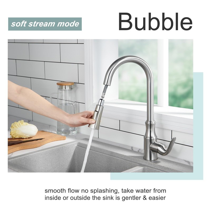 APLusee Kitchen Faucet Sprayer Head Pull Down, 2 Modes Pull