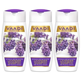 Vaadi Herbals Bio Gegen Haarausfall Lavendel Haarwuchs Shampoo Anti Schuppen Shampoo Frauen Herren 110 ml x 3