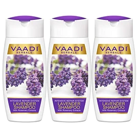 Vaadi Herbals Bio Gegen Haarausfall Lavendel Haarwuchs Shampoo Anti Schuppen Shampoo Frauen Herren 110 ml x 3