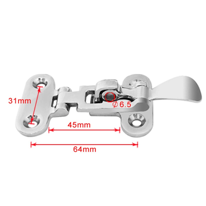 Pair Heavy Duty 316 Stainless Steel Anti-Rattle Lockable Hold Down