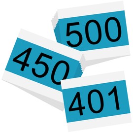 NELOMO Adhesive Race Bib 7.5” X 6” Competition Number Bib Adhesive Running Bib Sticker Race Bib Athlete Number Bib for Marathon Cross-Country Running Cycling Race Mountain Climbing Race (401-500)