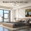 VOLISUN Low Profile Ceiling Fans with Lights and Remote, 19.7in