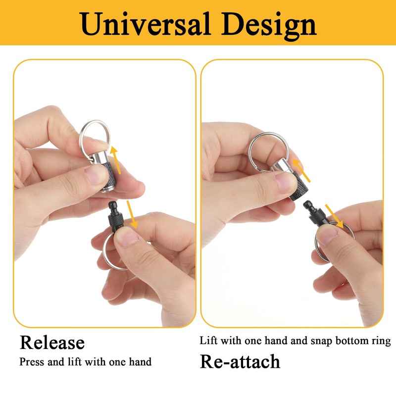 InnoHHustle Pack of 2 Removable Key Chains Quick Release Key