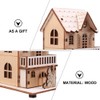 TOYANDONA LED Wooden Christmas House with Lighting DIY Wooden Snow