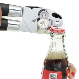 3 in 1 Stainless Steel Tin Opener - Multifunction Can Opener with Non-Slip Soft Grip Handle, Heavy Duty Manual Tin Opener with Magnet, Stainless Steel Tin Opener Can Opener Perfect Kitchen Tool Black