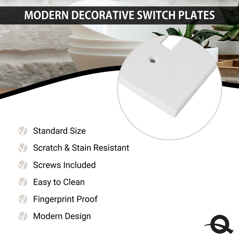 Questech Light Switch Cover, Single Toggle Wall Plate for Electrical