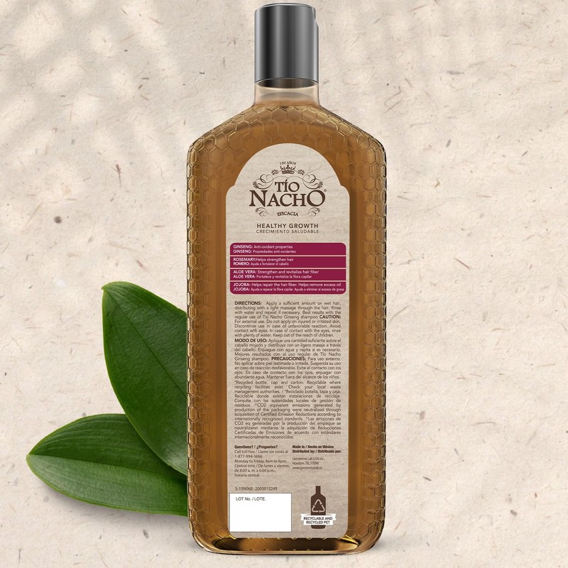 Tio Nacho Ginseng Shampoo with Royal Jelly, Herbal Hair Growth