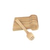 WHTCHSU 4" Mini Wooden Spork 100Pcs, Biodegradable Compostable wood Fork