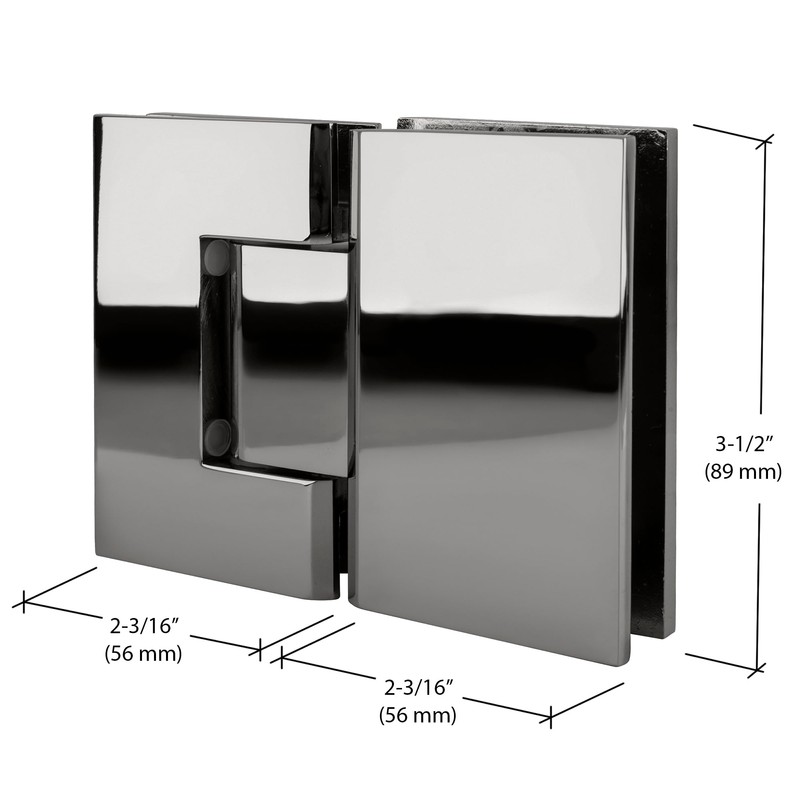 CRL Geneva 180 Series Polished Chrome 180º Glass-to-Glass Standard Hinge