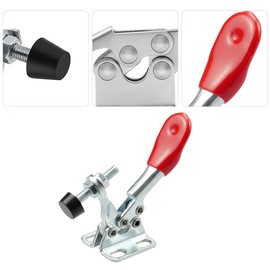 Set of 10 GH-201A toggle clamps, quick release, horizontal tensioner, toggle clamp for welding, machine operation, carpentry, 198 lbs capacity