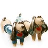 EnigmaSupplies Handmade Ceramic Dachshund Pair