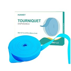 HUNWEY 50pc- Medical Tourniquet Fist Aid Tourniquets for Travel First Aid Kit Training Blood Drawing (50 pc)