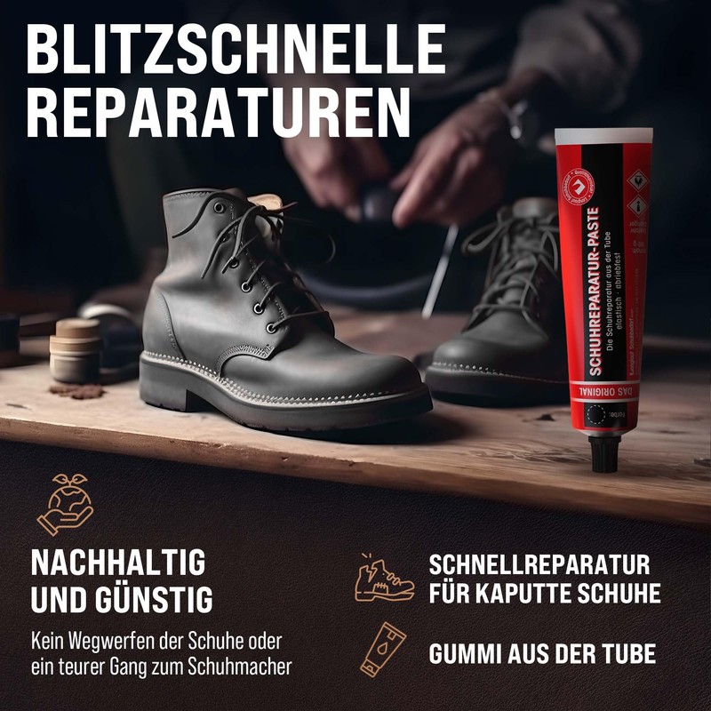 Langlauf shoe supplies repair paste for shoes and sole repair.