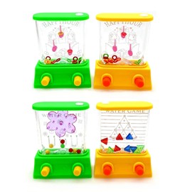 JZK 4x 80s 90s retro classic handheld game, ring toss water game with hoops, water hoopla games for kids adults, concentration game toy, Family party games idea gadget