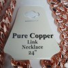 Pure Copper Cuban Chain Link Necklace 24" Unisex Bold Statement