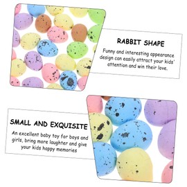 TEHAUX 100pcs Speckled Foam Easter Eggs for Decoration Mini for Ornaments for Easter Vase Fillers and School Projects