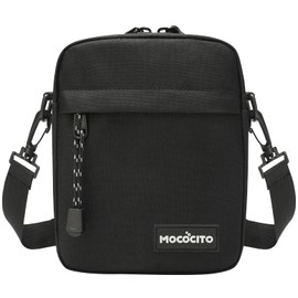 MOCOCITO Shoulder Bag for Men, Messenger Bag, Nylon Messenger Bag for Daily Life, Travel, black