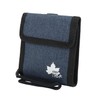 Logo Spark Men's Bi-fold Neck Wallet with Strap, navy