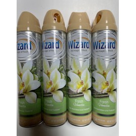 Wizard The Magic of Fresh | Odor Neutralizer & Air Freshener - 10 Oz. Fresh vanilla (Pack of 4) (Packaging May Vary)