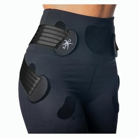 BAX-U Women's Bano Compression Shorts - Decompress Lower Back & Pelvis, Enhance Muscle Power, High-Rise Fit, Ideal for Athletes X-Large Black