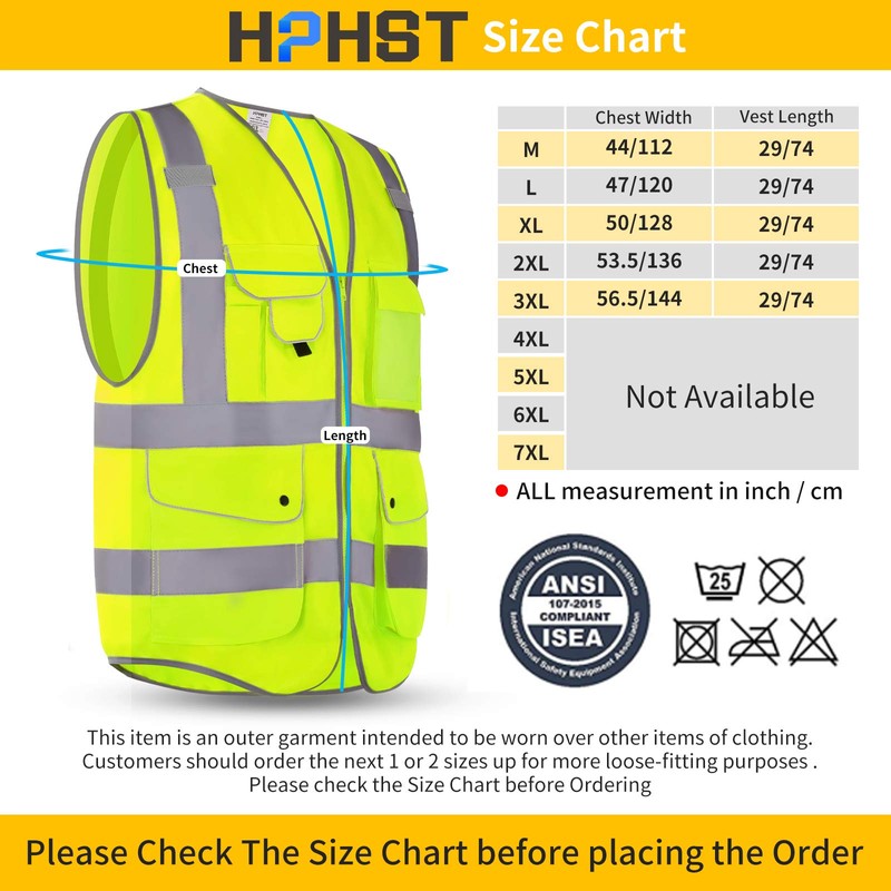 HPHST High Visibility Vest for Men