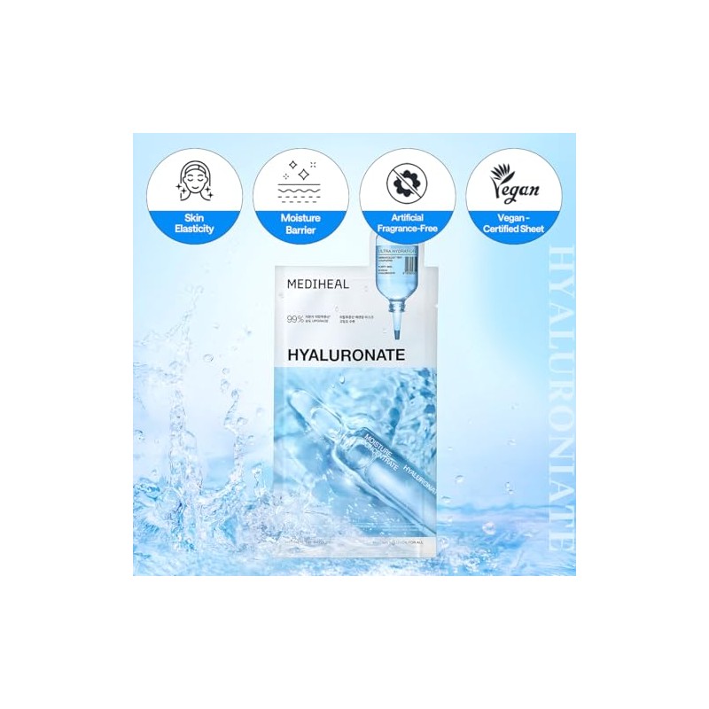 Mediheal Essential Face Mask [Hyaluronic Acid] Ultra Hydration 10 pcs.