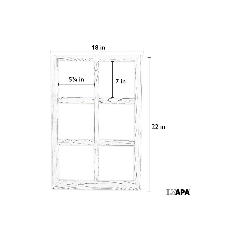 Ilyapa Window Frame Wall Decor 2 Pack - Large 18x22