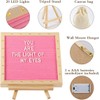 Pink Felt Letter Board Sign with LED Lights- 10in ×